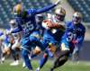 BORIS MINKEVICH / WINNIPEG FREE PRESS
The Winnipeg Blue Bombers go through a workout Friday at Investors Group Field. The team is hoping things will finally work out in Regina Sunday.