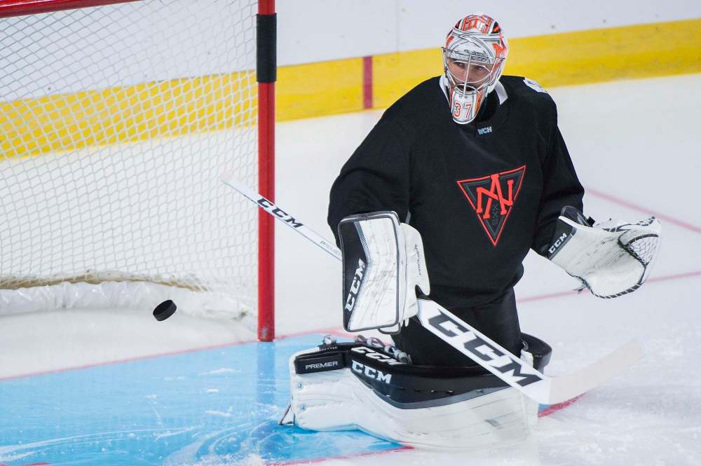 GRAHAM HUGHES / THE CANADIAN PRESS
Goaltender Connor Hellebuyck can grab the No. 1 spot and run with it based on his overall numbers.
