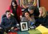 WAYNE GLOWACKI / WINNIPEG FREE PRESS
George Wood (left) and Melinda Wood (centre), parents of Christine Wood made a tearful plea Tuesday for information about their missing 21-year-old daughter. They were supported at the news conference by Shelia North Wilson, grand chief of Manitoba Keewatinowi Okimakanak Inc. (second from left), Tommy Weenusk, Christine's uncle (second from right) and Christy Dzikowicz, director of missing children services at the Canadian Centre for Child Protection.