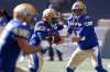 John Woods / The Canadian Press
Winnipeg Blue Bombers quarterback Matt Nichols hands off to running back Timothy Flanders in last week’s tilt against Toronto. Flanders gets a second start today in place of Andrew Harris.