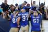JOHN WOODS / THE CANADIAN PRESS
Winnipeg Blue Bombers' Stanley Bryant (66), Chris Normand touchdown against the Toronto Argonauts during second half CFL action in Winnipeg.