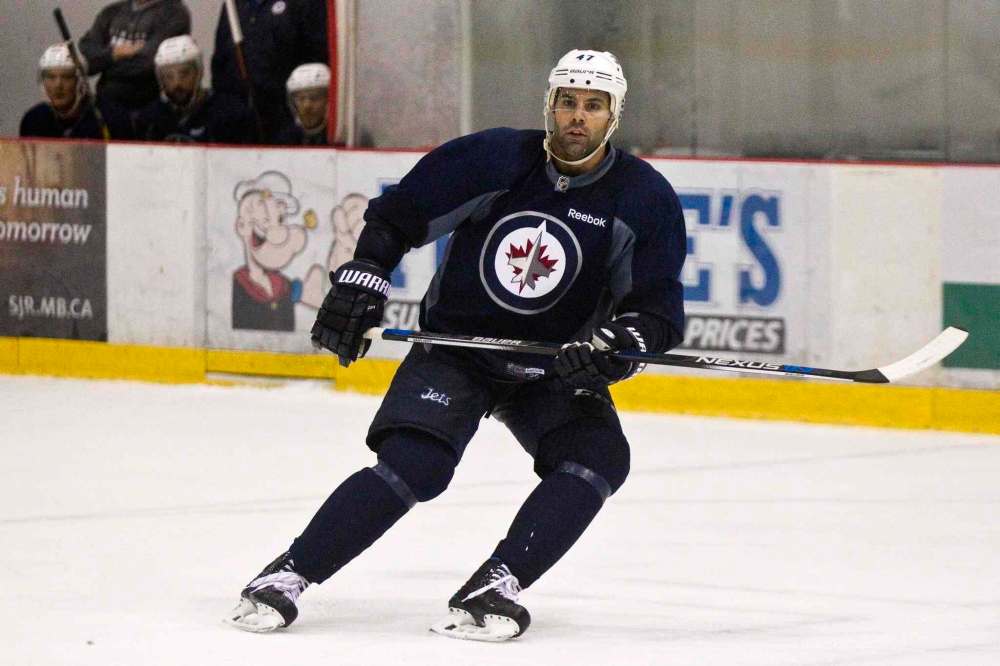 MIKE DEAL / WINNIPEG FREE PRESS Winnipeg Jets' Brian Strait (47) during training camp at the MTS IcePlex Sunday afternoon.