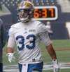 JOE BRYKSA / WINNIPEG FREE PRESS
Winnipeg Blue Bombers Andrew Harris doing light drills at practice Tuesday.