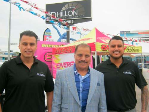 Myron Love / Winnipeg Free Press
Bava Dhillon, Paul Dhillon and Rocky Dhillon at grand opening for new Dhillon Auto Group store on Pembina Highway.