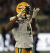 JOE BRYKSA / WINNIPEG FREE PRESS
Edmonton Eskimos Adrius Bowman taunts the the crowd during after his second quarter touchdown against the Winnipeg Blue Bombers Friday.