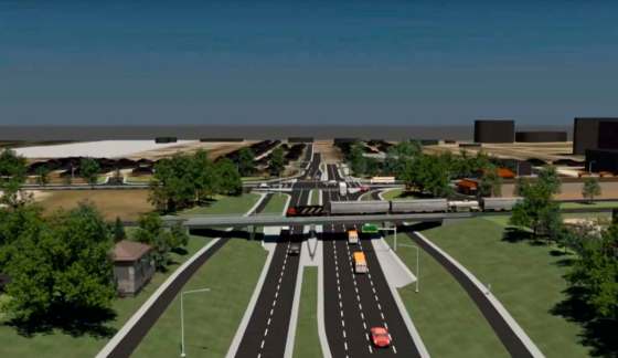 CITY OF WINNIPEGA rendering of the Waverley underpass project.