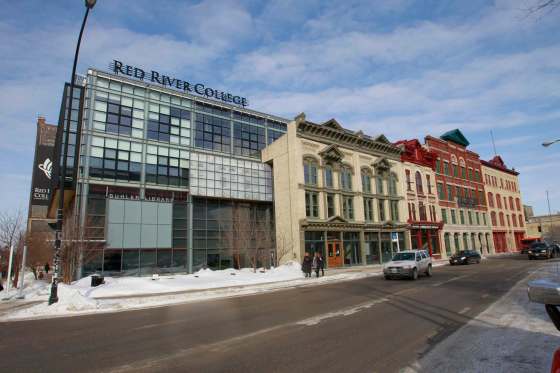 WAYNE.GLOWACKI@FREEPRESS.MB.CA At a ceremony Monday, the Red River College Princess Street campus in the exchange district was renamed The Roblin Centre. see Larry Kusch story. Winnipeg Free Press Feb 28 2011