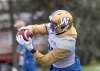 JOE BRYKSA / WINNIPEG FREE PRESS
Winnipeg Blue Bomber Tori Gurley makes a catch during practice on Oct. 11.