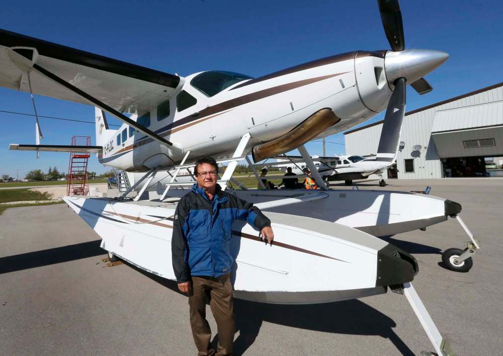 WAYNE GLOWACKI / WINNIPEG FREE PRESS
Amik Aviation owner Oliver Owen at the St. Andrews Airport with one of his aircraft. He grew up poor in Little Grand Rapids.