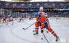 MIKE DEAL / WINNIPEG FREE PRESS
Winnipeg Jets defenceman Tyler Myers tries to strip the puck from Edmonton Oilers forward Milan Lucic (27) in a battle of big men at Investors Group Field.