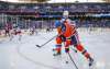 MIKE DEAL / WINNIPEG FREE PRESS
The Winnipeg Jets' Tyler Myers (57) chases Edmonton Oilers' Milan Lucic (27) in second period of the Heritage Classic at Investors Group Field Sunday.