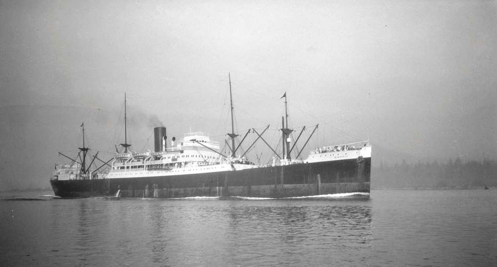 WALTER E. FROST / CITY OF VANCOUVER ARCHIVES
After France was invaded by Germany in the Second World War, the SS Winnipeg flew the flag of Vichy France. It was captured by Allied forces in May 1941 and eventually sold.