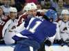 Chris O'Meara / the associated press
Colorado Avalanche left wing Cody McLeod, left and Tampa Bay Lightning center Brian Boyle tussle during the first period of game last Thursday in Tampa.