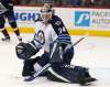 David Zalubowski / The Associated Press
Winnipeg Jets goalie Michael Hutchinson makes a save with his skate on a shot from a Colorado Avalanche player during the third period of an NHL hockey game Friday, Oct. 28, 2016, in Denver. The Jets won 1-0.