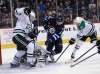 PHIL HOSSACK / WINNIPEG FREE PRESS - Winnipeg Jet #56 Marko Dano slams one through the crowd to score against the Dallas Stars as the two teams meet at the MTS Centre Tuesday. November 8, 2016