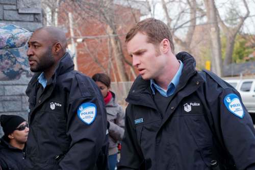 Adrian Holmes and Jared Keeso star in the Bravo TV drama 19-2, which wraps production on its fourth and final season this month in Montreal