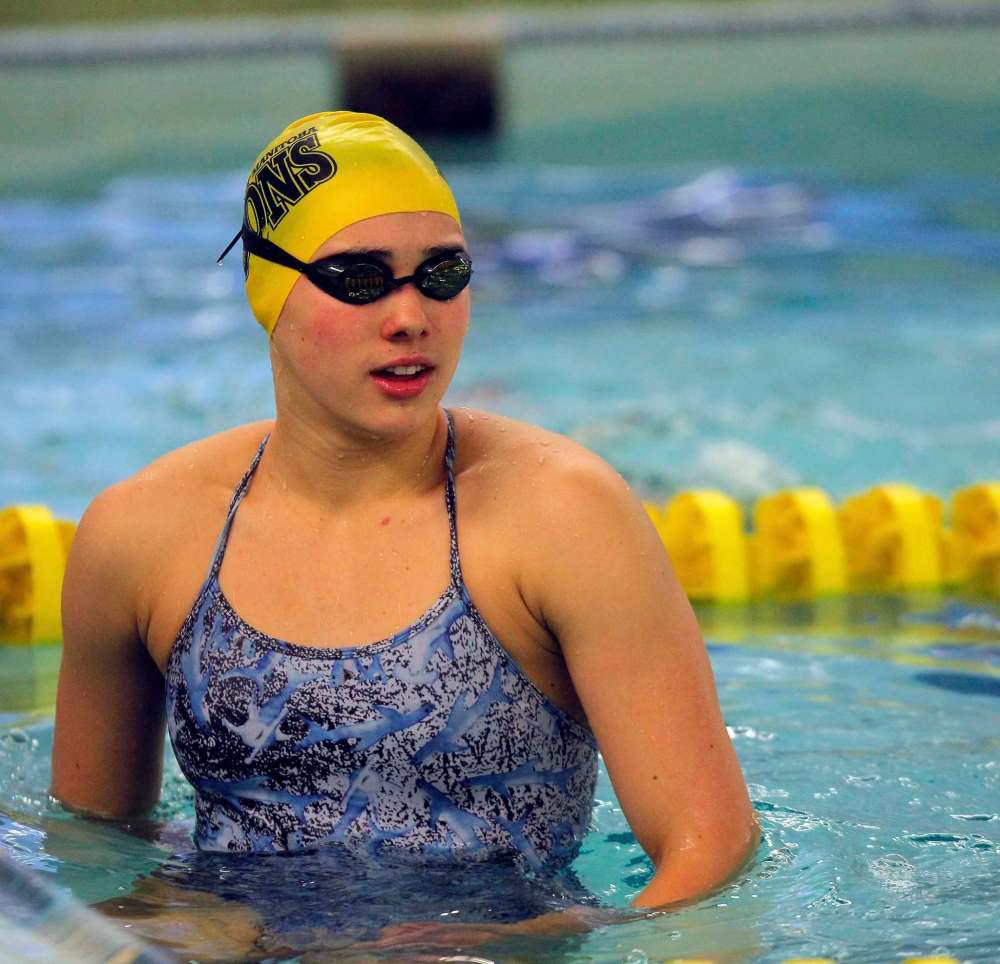 BORIS MINKEVICH / WINNIPEG FREE PRESS
Kelsey Wog owns the top ranking in the 50m, 100m and 200m breaststroke; in the 200m, her best time this year is nearly eight seconds ahead of her next closest competitor.