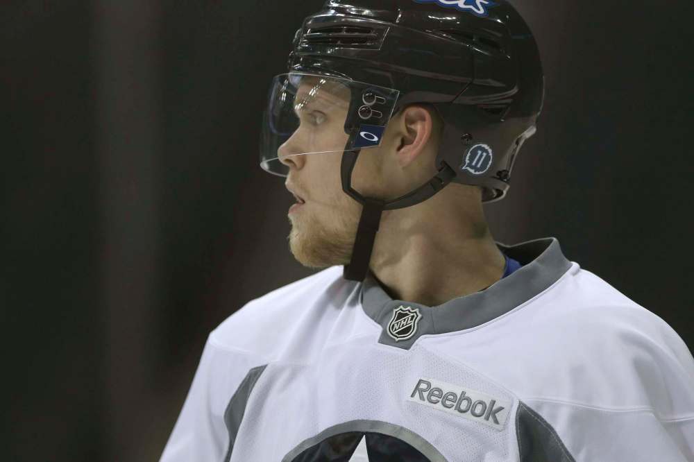 JOE BRYKSA / WINNIPEG FREE PRESS
Nikolaj Ehlers says he’s being encouraged by the Jets coaching staff to shoot more often.