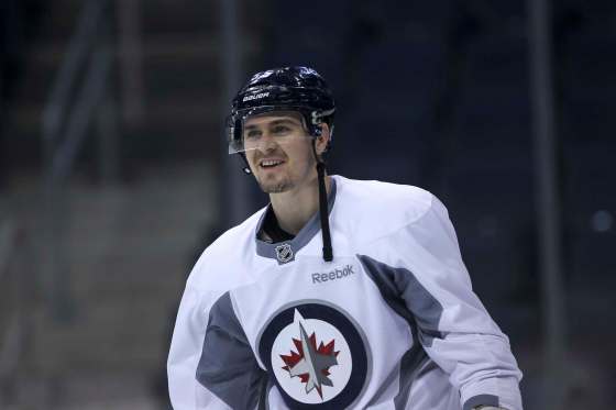 JOE BRYKSA / WINNIPEG FREE PRESSWinnipeg Jets Mark Scheifele at practice Monday the MTS Centre.