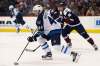 DAVID ZALUBOWSKI / THE ASSOCIATED PRESS FILES
Winnipeg Jets defenseman Josh Morrissey, front, moves the puck down the ice with Colorado Avalanche center Carl Soderberg, of Sweden, in pursuit during the third period of an NHL hockey game Friday, Oct. 28, 2016, in Denver. The Jets won 1-0.