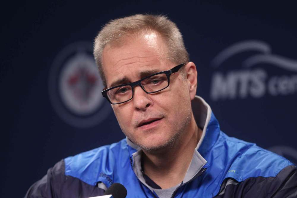 JOE BRYKSA / WINNIPEG FREE PRESS
Winnipeg Jets head coach Paul Maurice's complaints about a tough schedule may not be having the desired effect on his players.