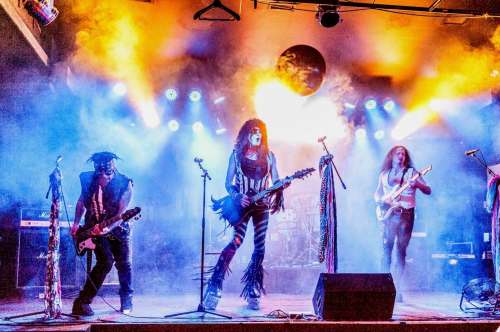 SUPPLIED
Each member of the band Snake Oil has a stage name and character they play on stage, but as that character they also portray famous musicians such as Paul Stanley of Kiss, Ozzy Osbourne, Joe Elliott of Def Leppard and David Lee Roth of Van Halen.