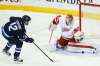 JOHN WOODS / WINNIPEG FREE PRESS
Winnipeg Jets' Drew Stafford (12) penalty shot attempt gets stopped by Detroit Red Wings goaltender Petr Mrazek (34) during overtime NHL action in Winnipeg on Tuesday, December 6, 2016.