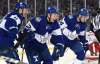 Frank Gunn / The Canadian Press
Toronto Maple Leafs forwards Connor Brown (12), Zach Hyman (11) and Auston Matthews are three of the nine rookies on the team this season.