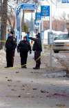 BORIS MINKEVICH / WINNIPEG FREE PRESS
Police at the scene of the homicide on campus Tuesday.