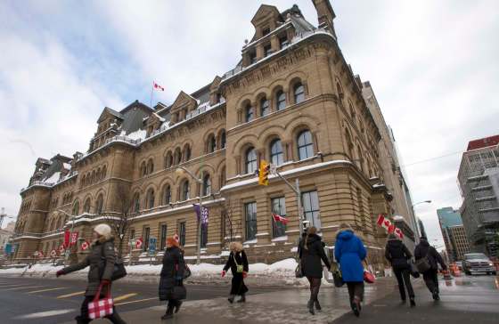 JUSTIN TANG / THE CANADIAN PRESS The federal government is facing mounting pressure, including from within the Liberal caucus, to change the name of the building that houses the Prime Minister's Office, the Langevin Block, located across the street from Parliament Hill.