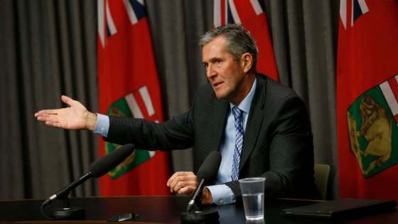WAYNE GLOWACKI / WINNIPEG FREE PRESS FILESPremier Brian Pallister says the influx migrants is a national issue.