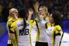 Sean Kilpatrick / The Canadian Press
Team Manitoba celebrates a big win Thursday night over Ontario at the Scotties Tournament of Hearts in St. Catharines, Ont. The teams will clash again in the 1-vs.-2 Page playoff game.