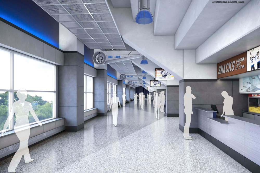 SUPPLIED
New lighting, flooring, ceiling, and signage are all part of new renovations for the MTS Centre scheduled to be completed by late fall of 2017.