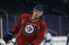 MIKE DEAL / WINNIPEG FREE PRESS
Winnipeg Jets' Ben Chiarot (7) during practice at the MTS Centre Thursday morning.
170302 - Thursday, March 02, 2017.