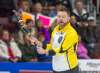 Andrew Vaughan / The Canadian Press
Manitoba skip Mike McEwen reacts sfter scoring three in the eighth end in draw 3 action against Newfoundland and Labrador at the Tim Hortons Brier curling championship at Mile One Centre in St. John's on Sunday.