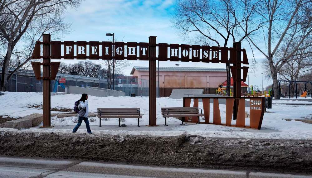 MIKE DEAL / WINNIPEG FREE PRESS FILES
The Freight House park, near where the man was found.