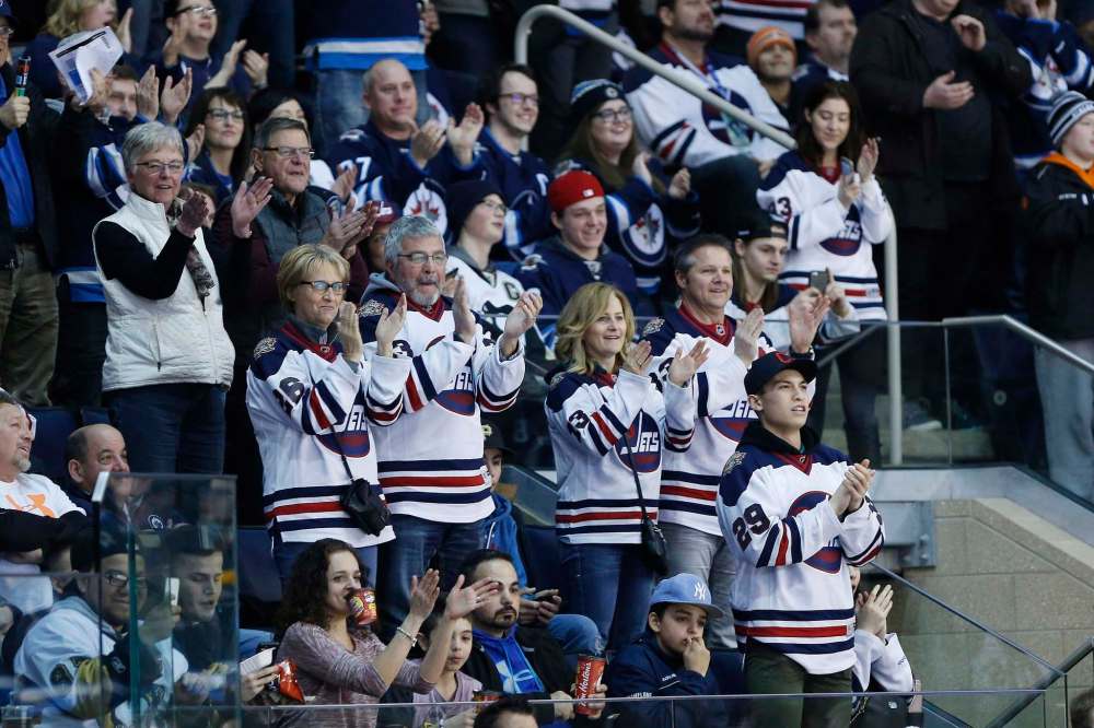 John Woods / The Canadian Press
Having endured the heartbreak of losing their team once, Winnipeg hockey fans are now filling the arena for every game at the MTS Centre, which was a bargain for taxpayers with only $40 million of public money used in its construction.