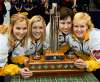 Andrew Vaughan / The Canadian Press Files
Team Manitoba after winning the Scott Tournament of Hearts women's curling championship in St. John's, Nfld. in 2005. From left, skip Jennifer Jones, third Cathy Overton-Clapham, second Jill Officer and lead Cathy Gauthier pose with their trophy.