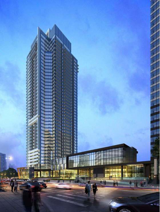 SUPPLIEDA rendering of the new apartment tower at 300 Main.