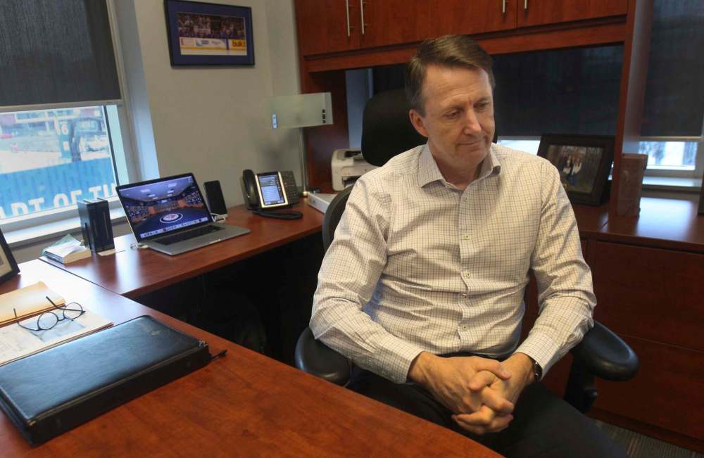 JOE BRYKSA / FREE PRESS FILES
Mark Chipman and Cheveldayoff speak on a daily basis.