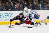 ADAM CAIRNS / COLUMBUS DISPATCH FILES
Matt Calvert &mdash; seen here diving for a puck against the Toronto Maple Leafs on March 22 &mdash; says he loves playing the Pittsburgh Penguins, the Columbus Blue Jackets&rsquo; first-round opponent.