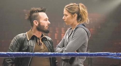 Supplied
There's entertainment value in Chokeslam, but most of it comes from the appealing leads and Michael Eklund's (right) enjoyably menacing doofus.