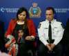Manitoba Keewatinowi Okimakanak Grand Chief Sheila North Wilson and Police Chief Danny Smyth at a police news conference Monday on the Christine Wood case. (Wayne Glowacki / Winnipeg Free Press)