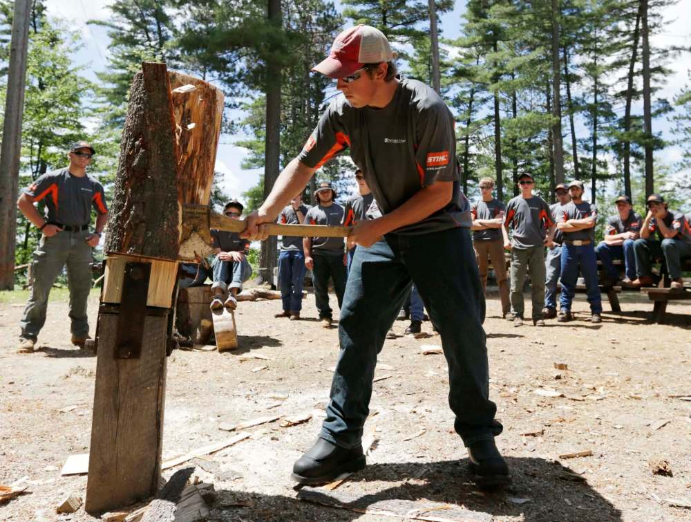 Mike Groll / The Associated Press
According to a study prepared by statisticians that shows their job is the best, logging is the third-worst of 200 professions.