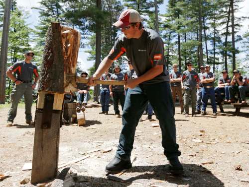Mike Groll / The Associated Press
According to a study prepared by statisticians that shows their job is the best, logging is the third-worst of 200 professions.