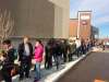 An official estimated as many as 4,000 people waiting to get inside the new outlet mall at 9:30 a.m (Boris Minkevich / Winnipeg Free Press)