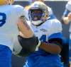 BORIS MINKEVICH / WINNIPEG FREE PRESS
Qadr Spooner puts in reps at Bombers training camp, Wednesday.