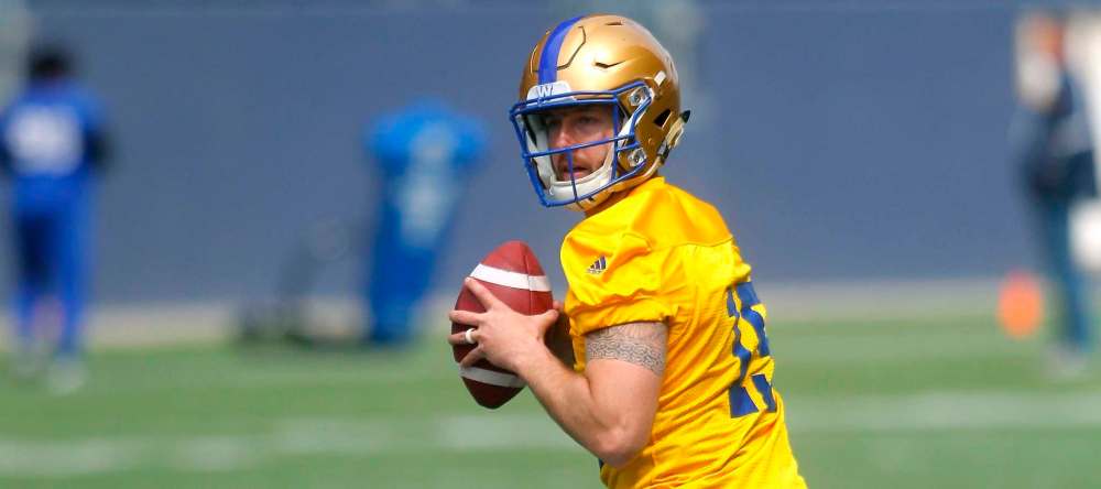 BORIS MINKEVICH / FREE PRESS FILES
Mired in the middle of the never-ending treadmill that is CFL training camp, Matt Nichols says it’s been feeling a lot more like February to him.