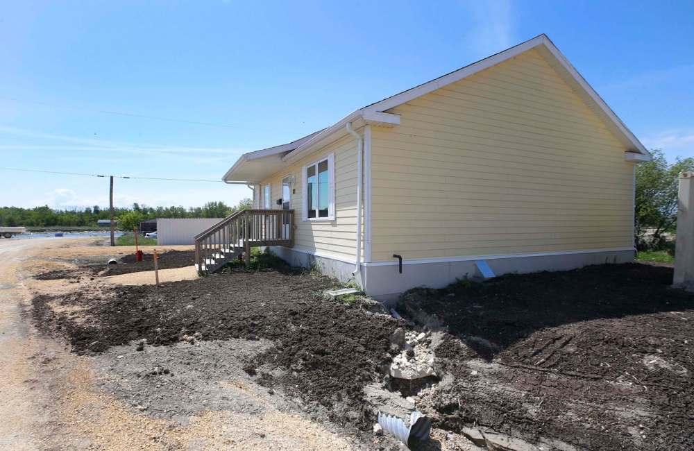 One of the many new homes at the Dauphin River First Nation. The community is still under an evacuation notice.