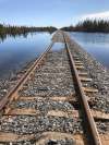 OMNITRAX
The owners of the Hudson Bay Railway line say flooding that submerged a section of the track and stopped service on May 23 has caused ‘unprecedented and catastrophic’ damage that will take months to repair.